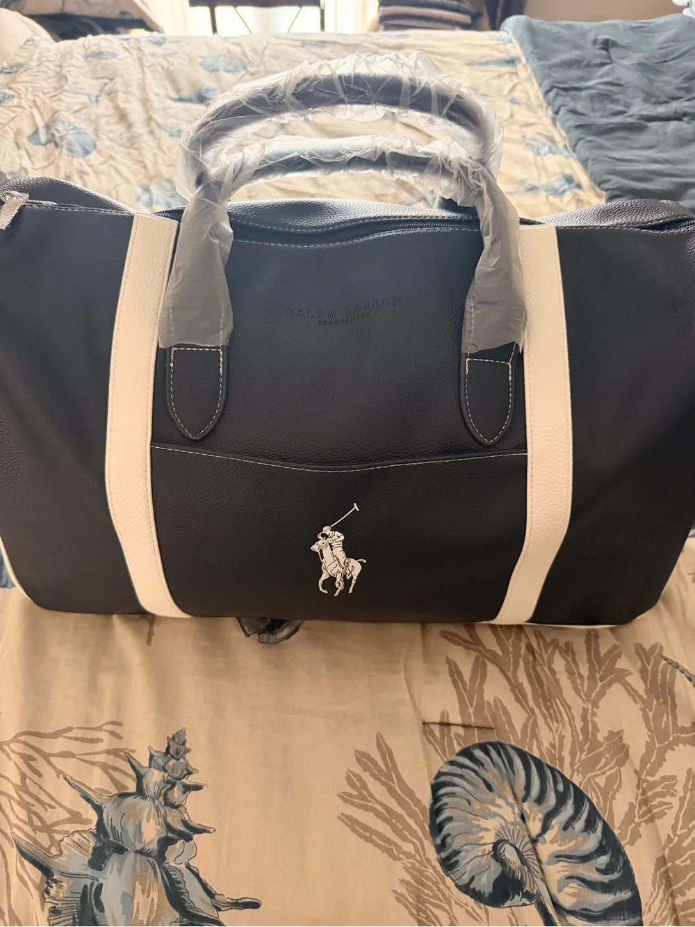 Polo by Ralph Lauren navy blue  & White Travel Duffle Bag